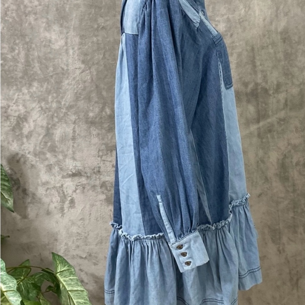 Free People Blue Long Sleeve Dress - Picture 3 of 3